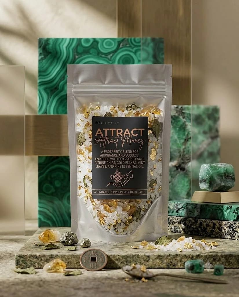 Attract money Bath salt product photograph