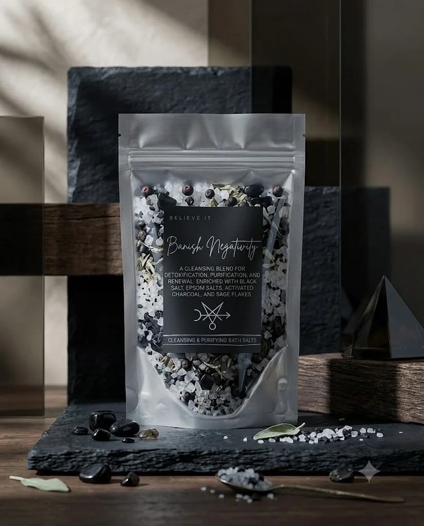 Banish negativity Bath salt product photograph
