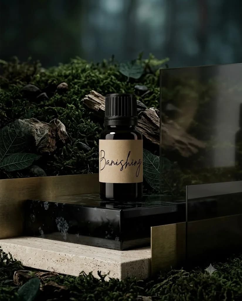 Hoodoo banishing oil product photograph