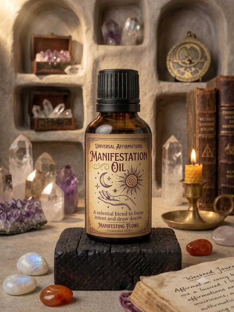Manifestation oil product photograph