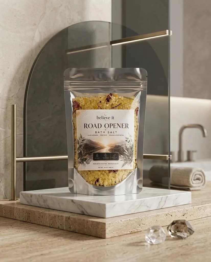 Road opener Bath salt product photograph