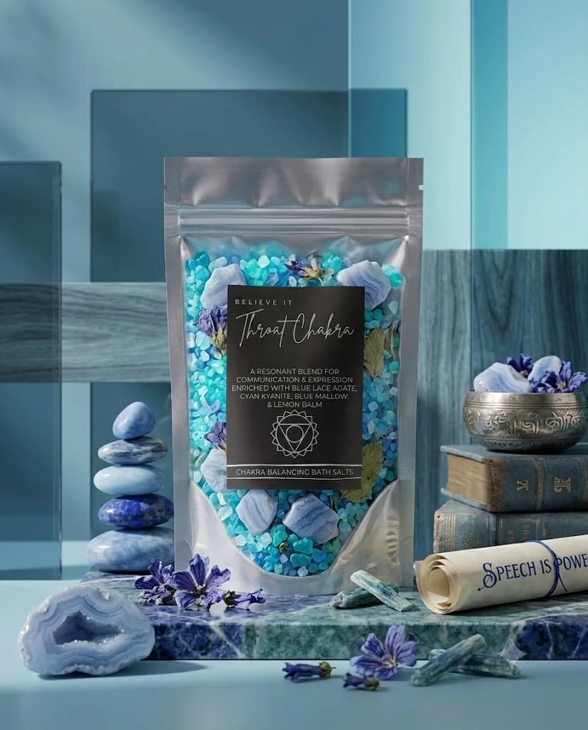 Throat Chakra Bath salt product photograph