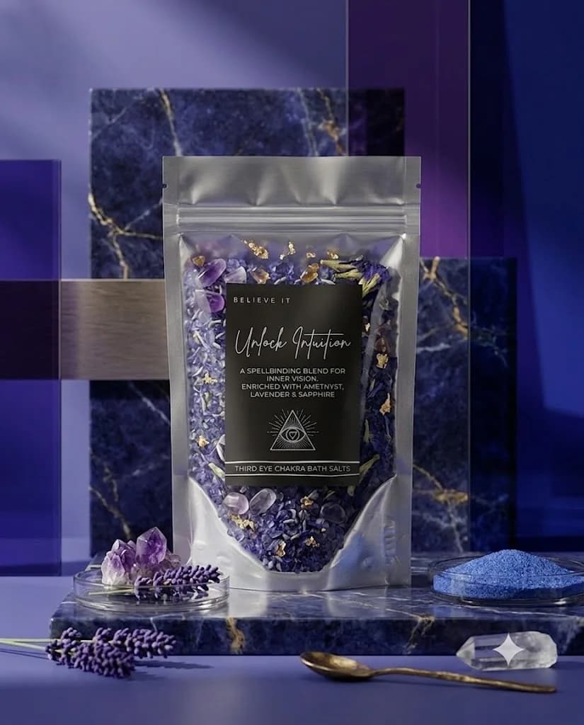Third eye Chakra Bath salt product photograph
